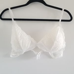 White lace bralette NWOT